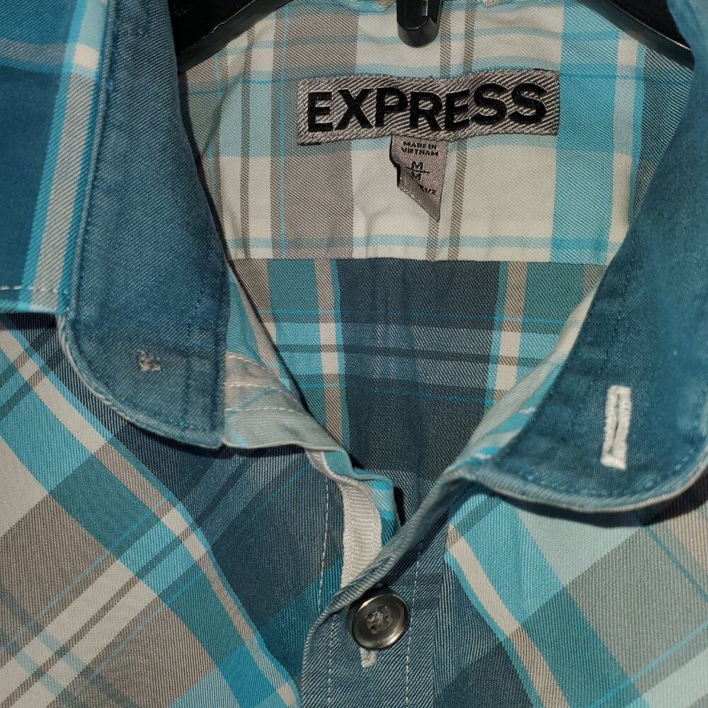 Express Long Sleeve Button Up Medium - image 3